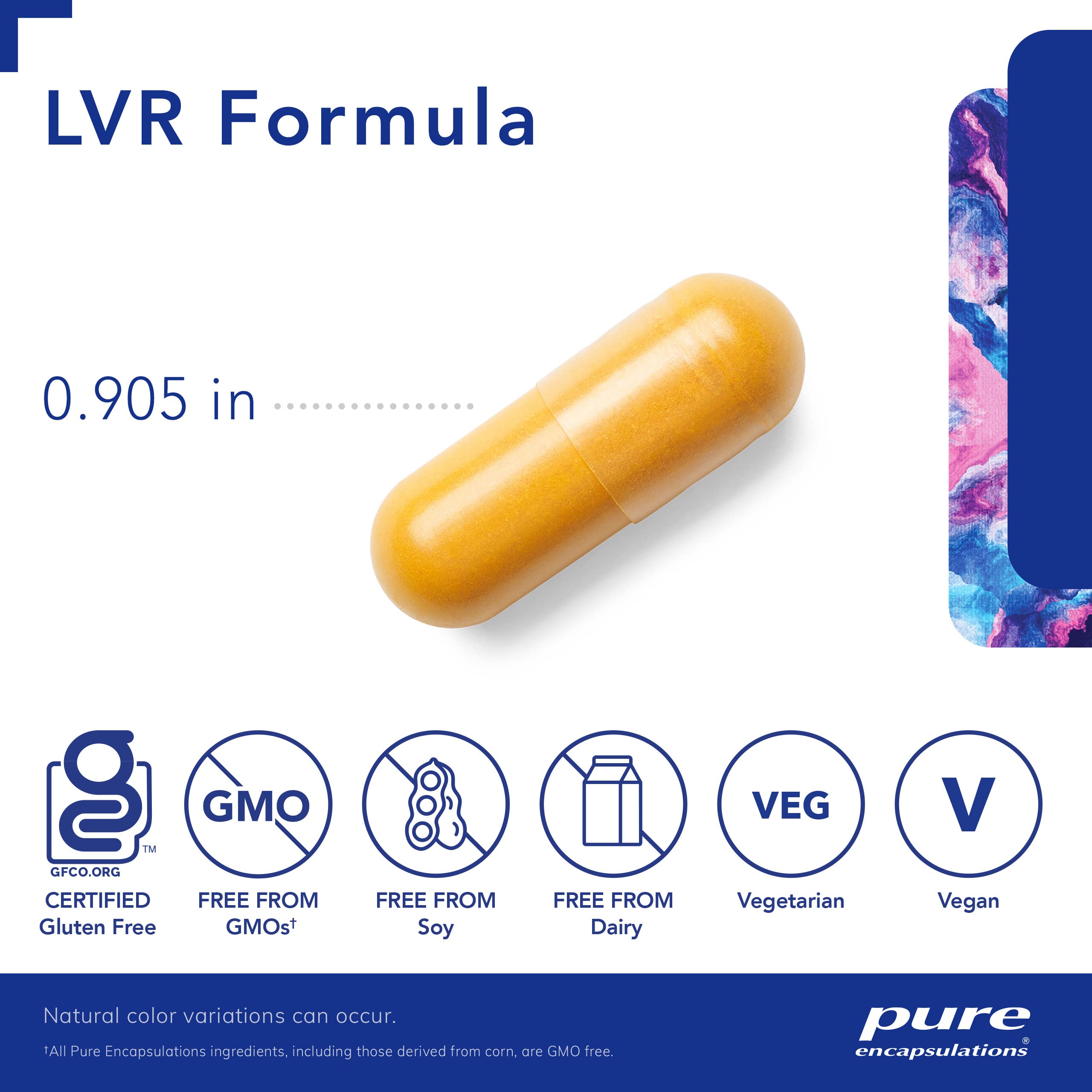 Foto 4 pulgar | Suplemento Pure Encapsulations Lvr Formula 60 Cápsulas - Venta Internacional.