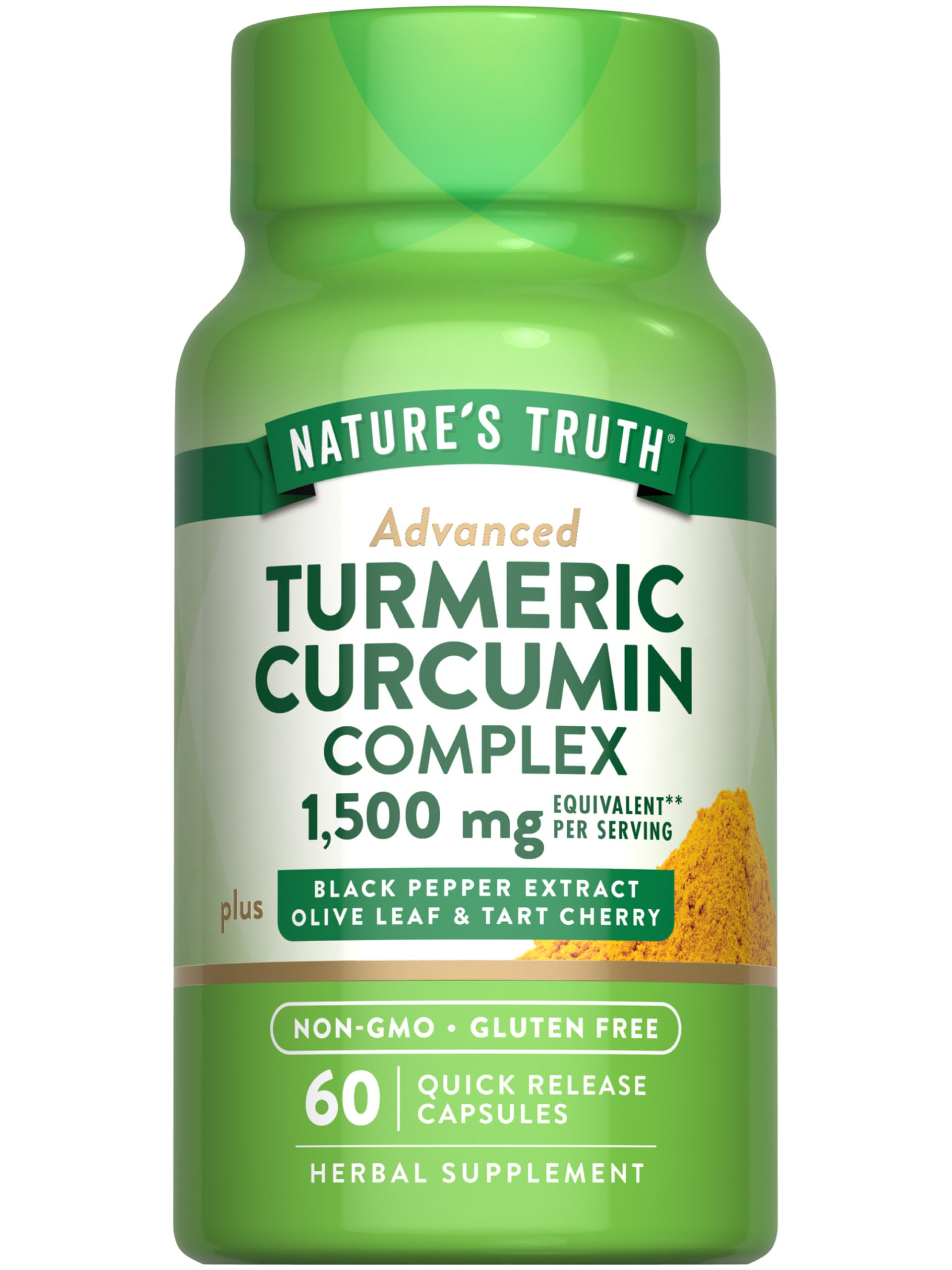 Foto 2 pulgar | Suplemento Nature's Truth, Cúrcuma Y Curcumina, 1500 Mg, 60 Cápsulas - Venta Internacional.