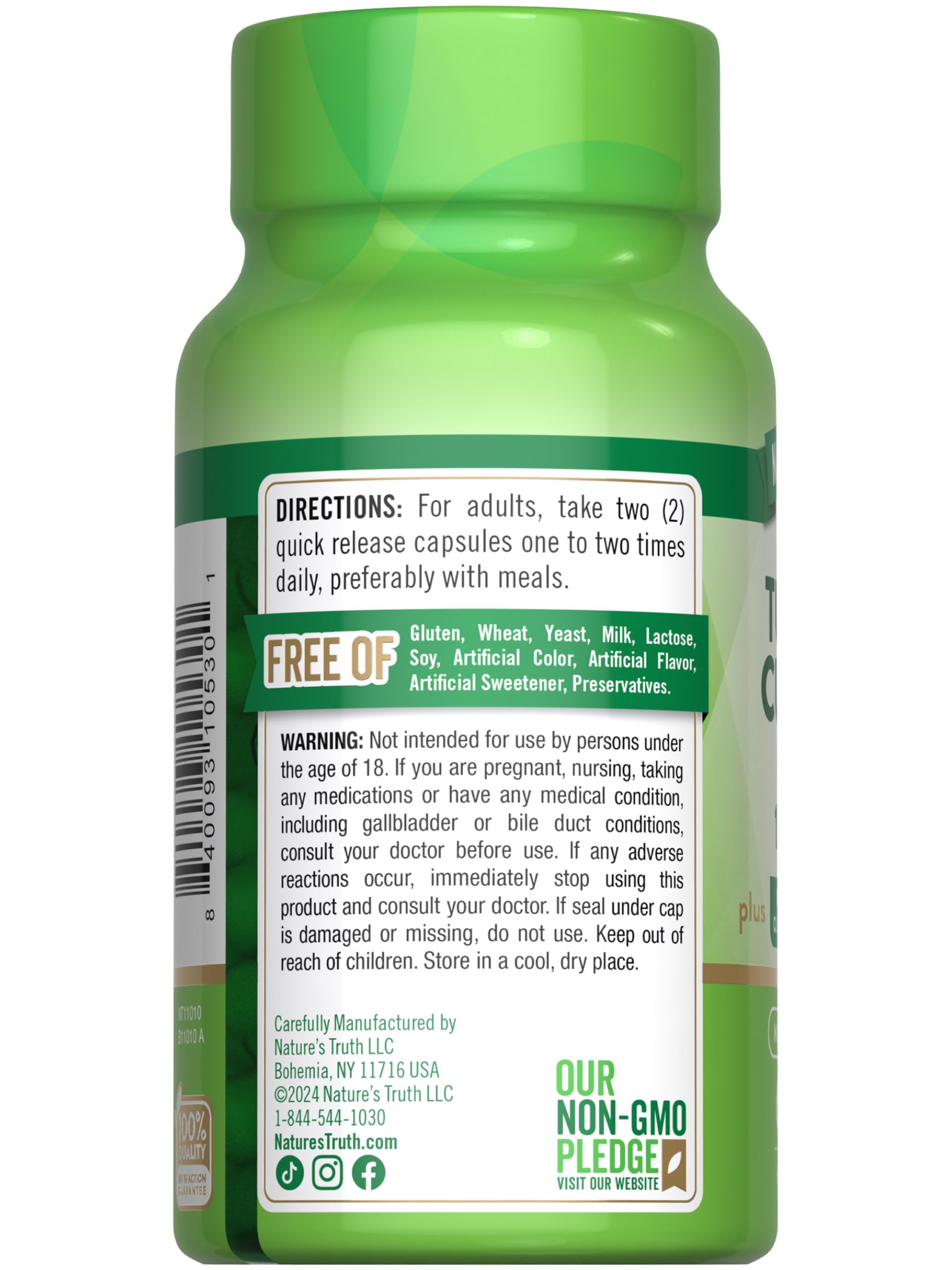 Foto 8 pulgar | Suplemento Nature's Truth, Cúrcuma Y Curcumina, 1500 Mg, 60 Cápsulas - Venta Internacional.