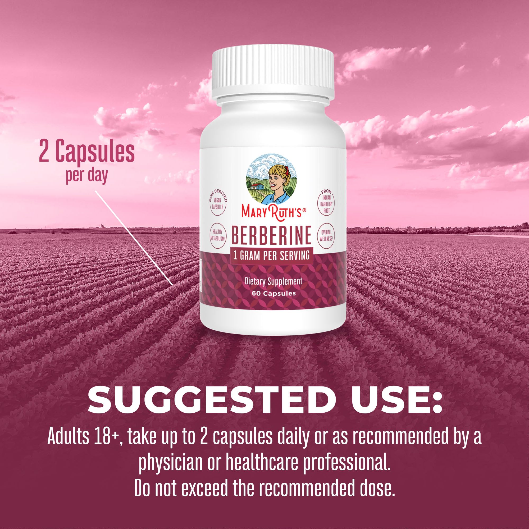 Foto 8 pulgar | Complemente El Metabolismo Saludable De 1000 Mg De Berberina De Maryruth - Venta Internacional.
