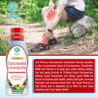 Foto 5 | Soporte Líquido Para Articulaciones Tropical Oasis Glucosamina 1500 Mg - Venta Internacional.