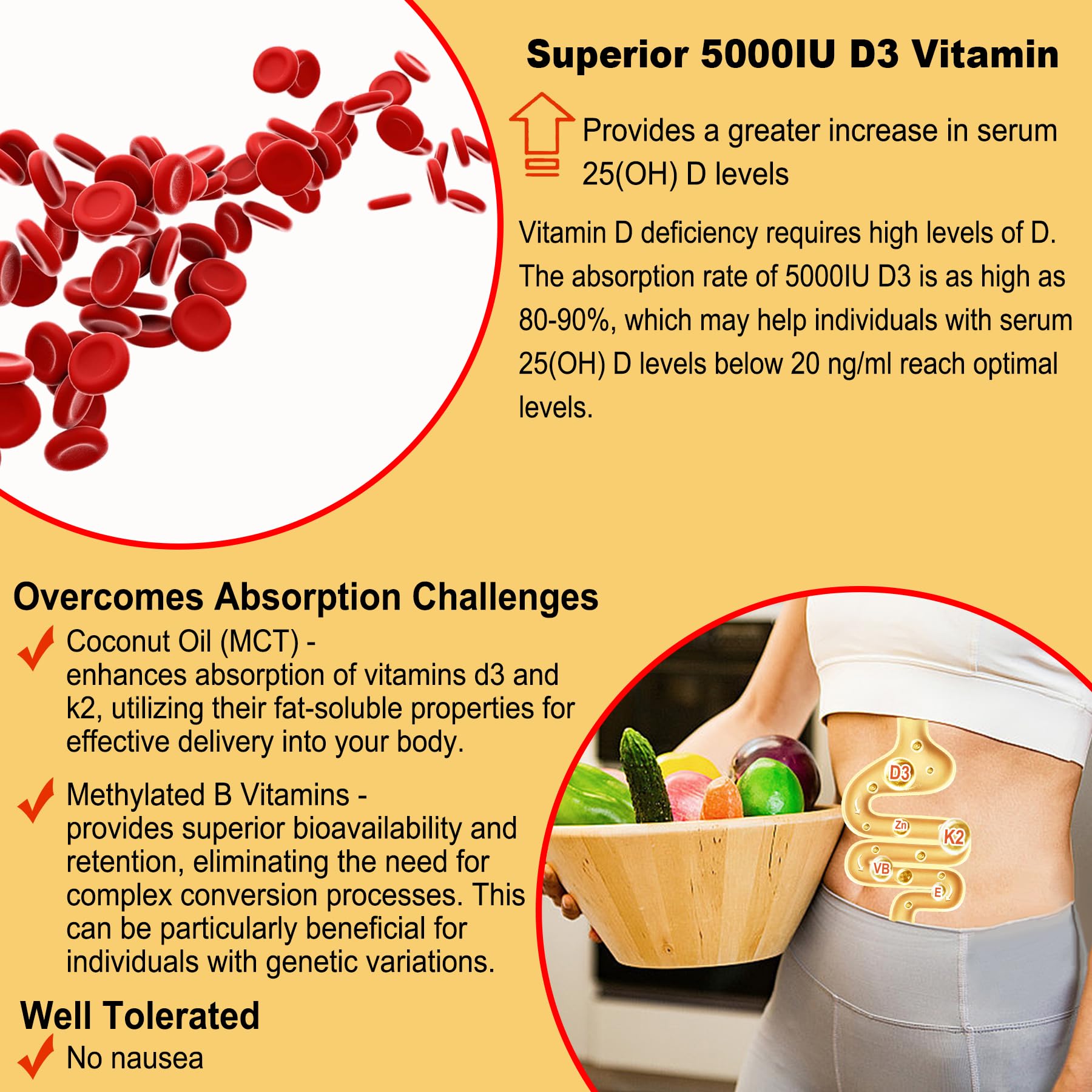 Foto 5 | Suplemento De Gomitas Neviss Con Vitamina D3 De 5000 Ui + K2 (mk-7) De 120 Mcg - Venta Internacional.