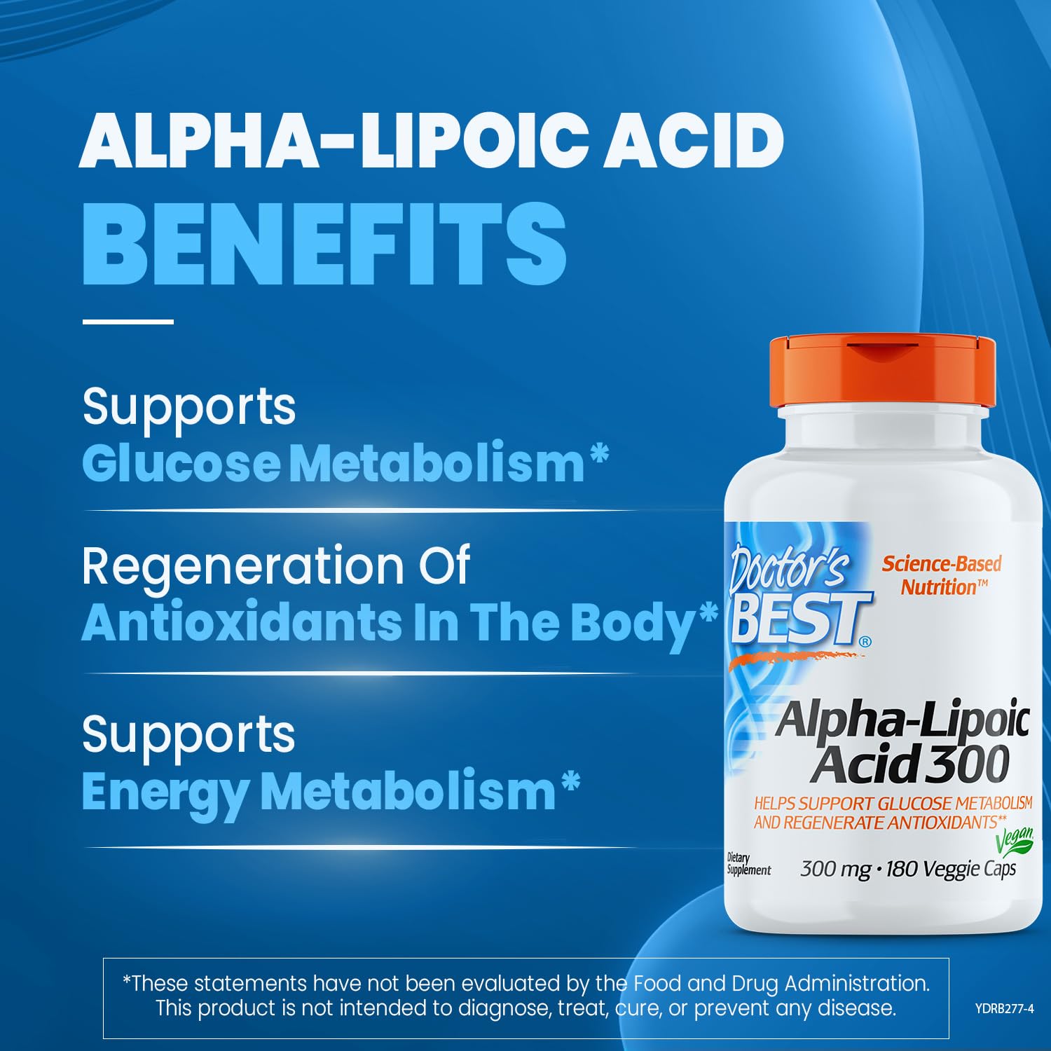 Foto 3 pulgar | Suplemento Doctor's Best Ácido Alfa-lipoico 300 Mg 180 Comprimidos - Venta Internacional.