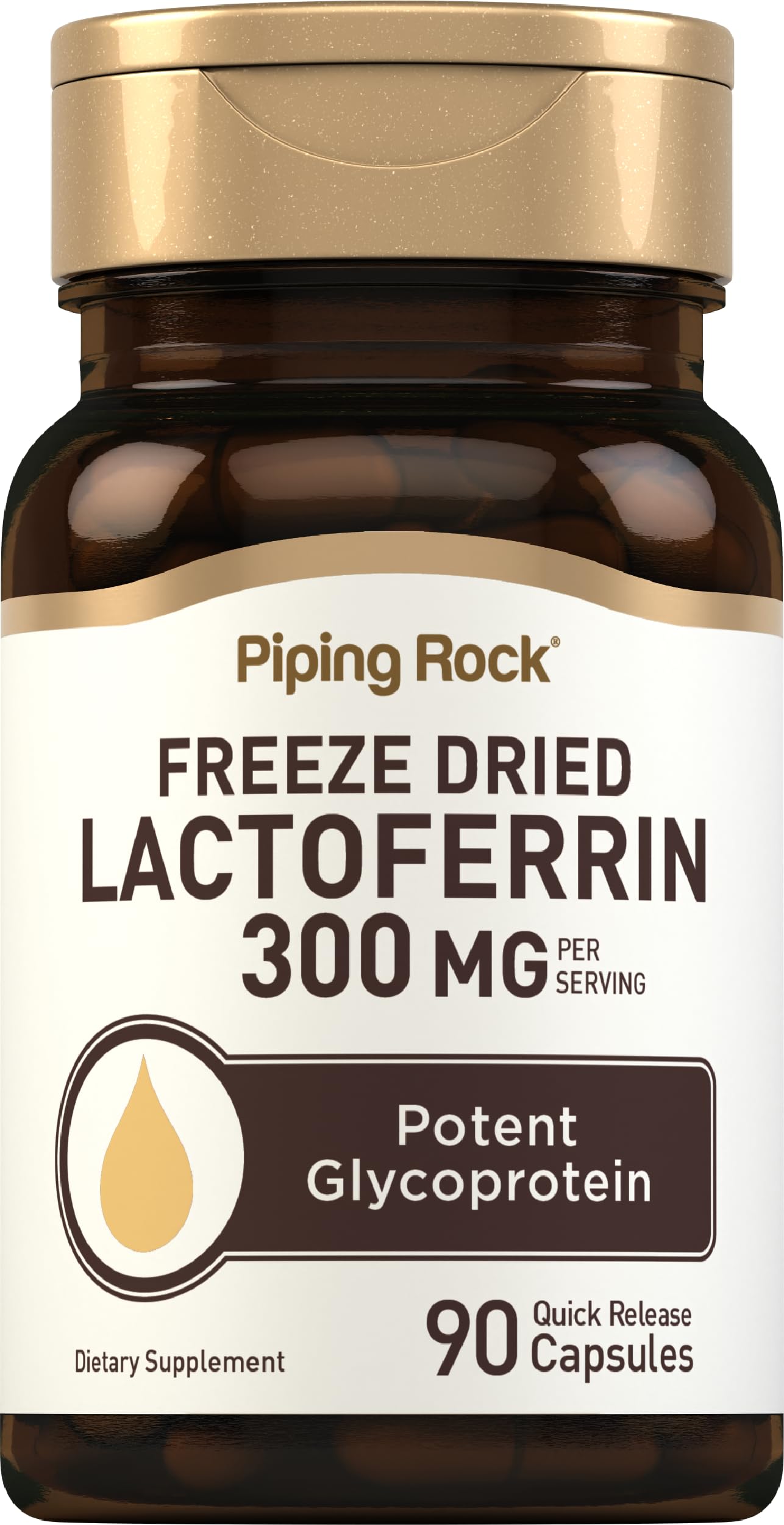 Foto 2 pulgar | Suplementos Piping Rock, Lactoferrina, 300 Mg, 90 Cápsulas - Venta Internacional.