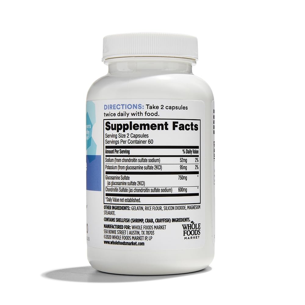 Foto 2 | Suplemento 365 De Whole Foods Market: Glucosamina Y Condroitina - Venta Internacional.