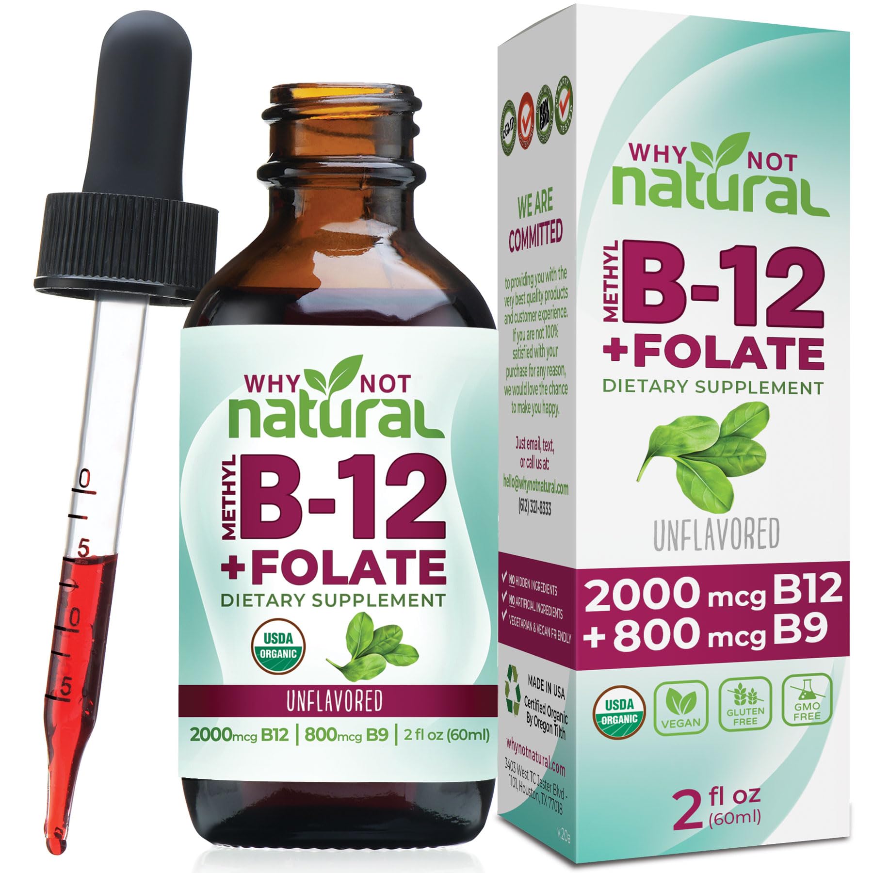 Foto 2 pulgar | Vitamina B12 Líquida Más Folato Orgánico Sublingual Extra Fuerte - Venta Internacional.