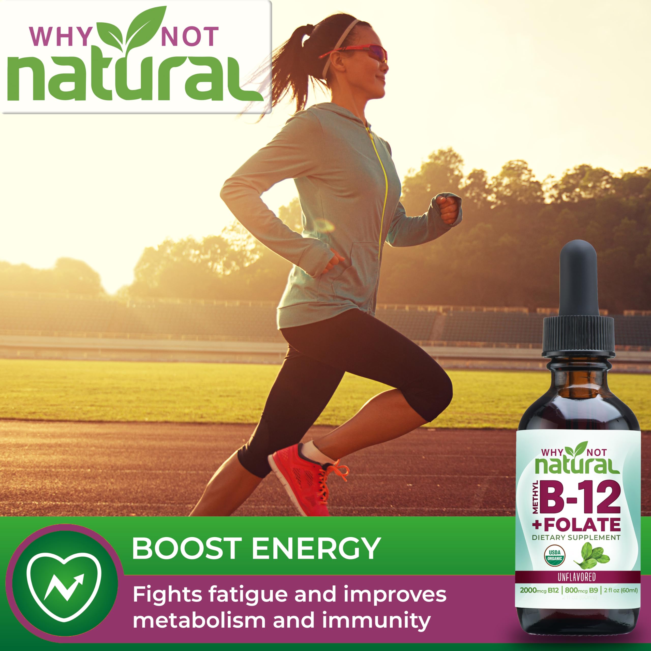 Foto 5 | Vitamina B12 Líquida Más Folato Orgánico Sublingual Extra Fuerte - Venta Internacional.