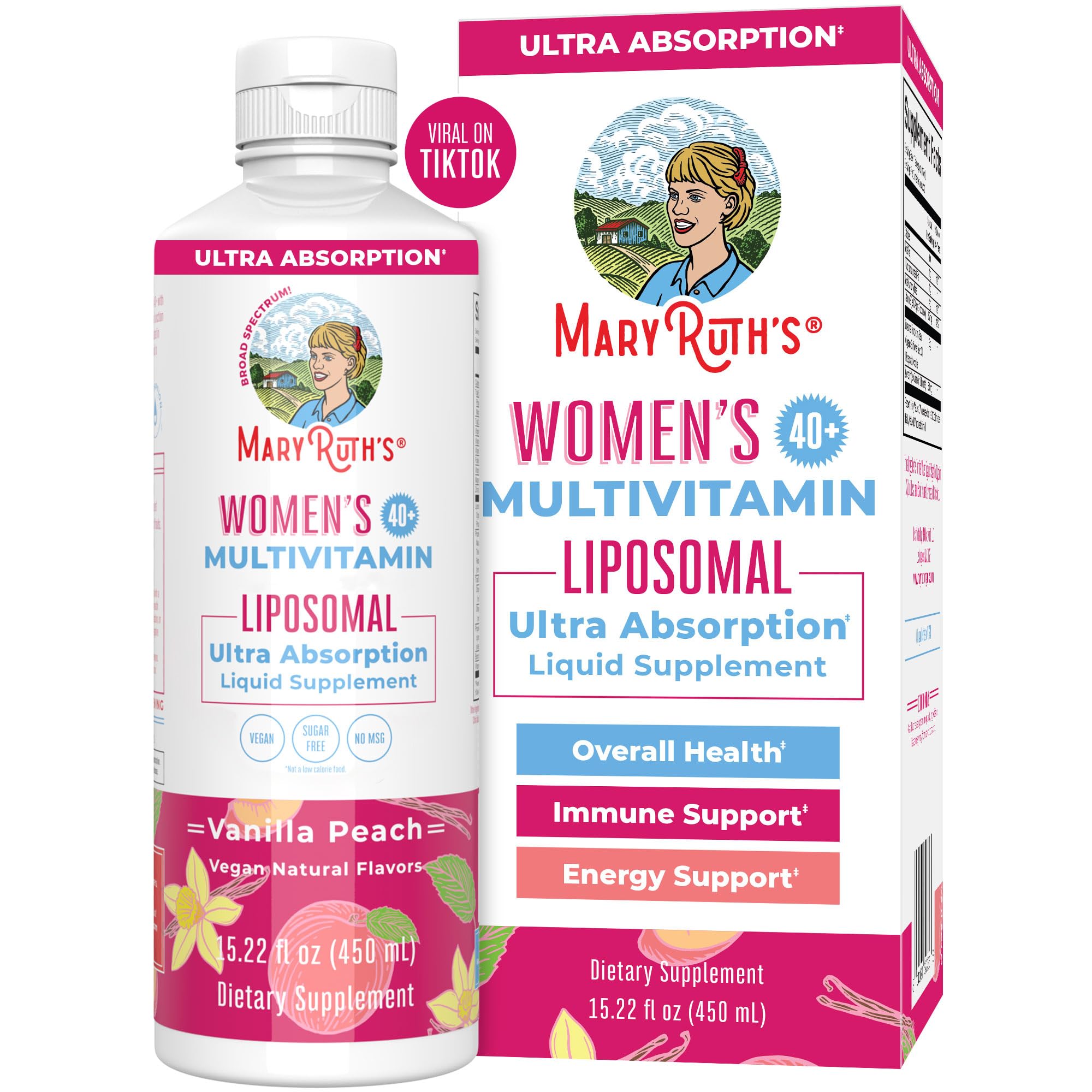 Foto 2 pulgar | Suplemento Multivitamínico Maryruth Organics Para Mujeres Mayores De 40 Años, 450 Ml - Venta Internacional.
