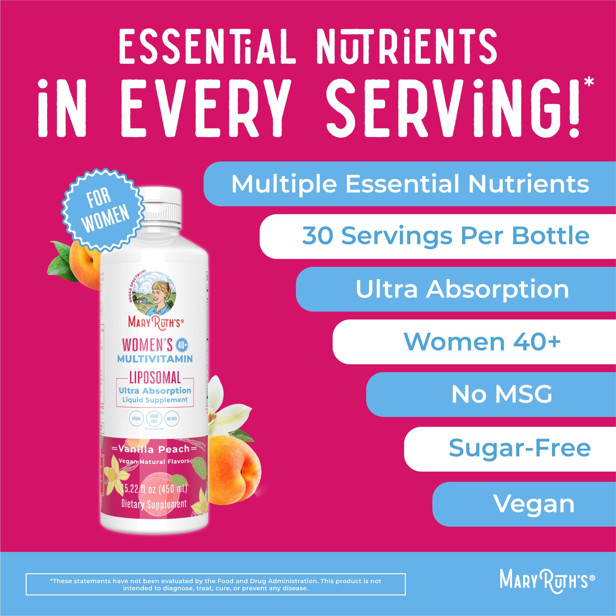 Foto 7 pulgar | Suplemento Multivitamínico Maryruth Organics Para Mujeres Mayores De 40 Años, 450 Ml - Venta Internacional.