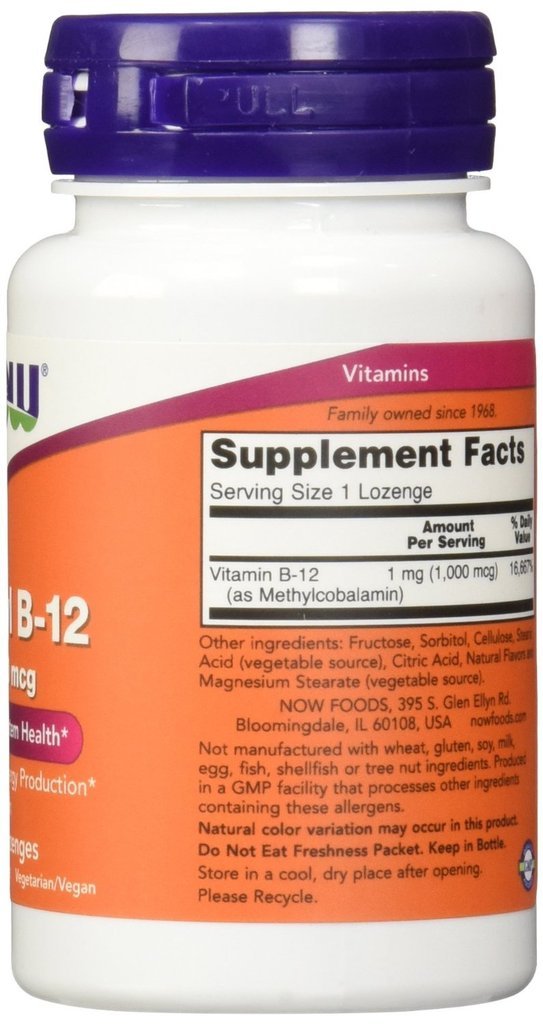 Foto 3 pulgar | Suplemento De Metilo B-12 De Now Foods, 1000 Mcg, 100 Onzas, Vegano - Venta Internacional.