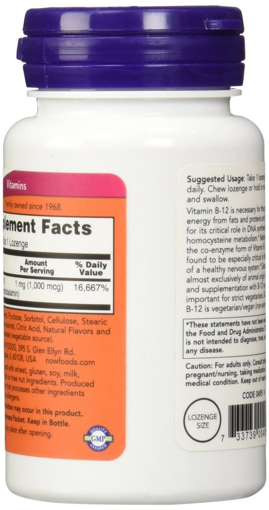 Foto 4 pulgar | Suplemento De Metilo B-12 De Now Foods, 1000 Mcg, 100 Onzas, Vegano - Venta Internacional.