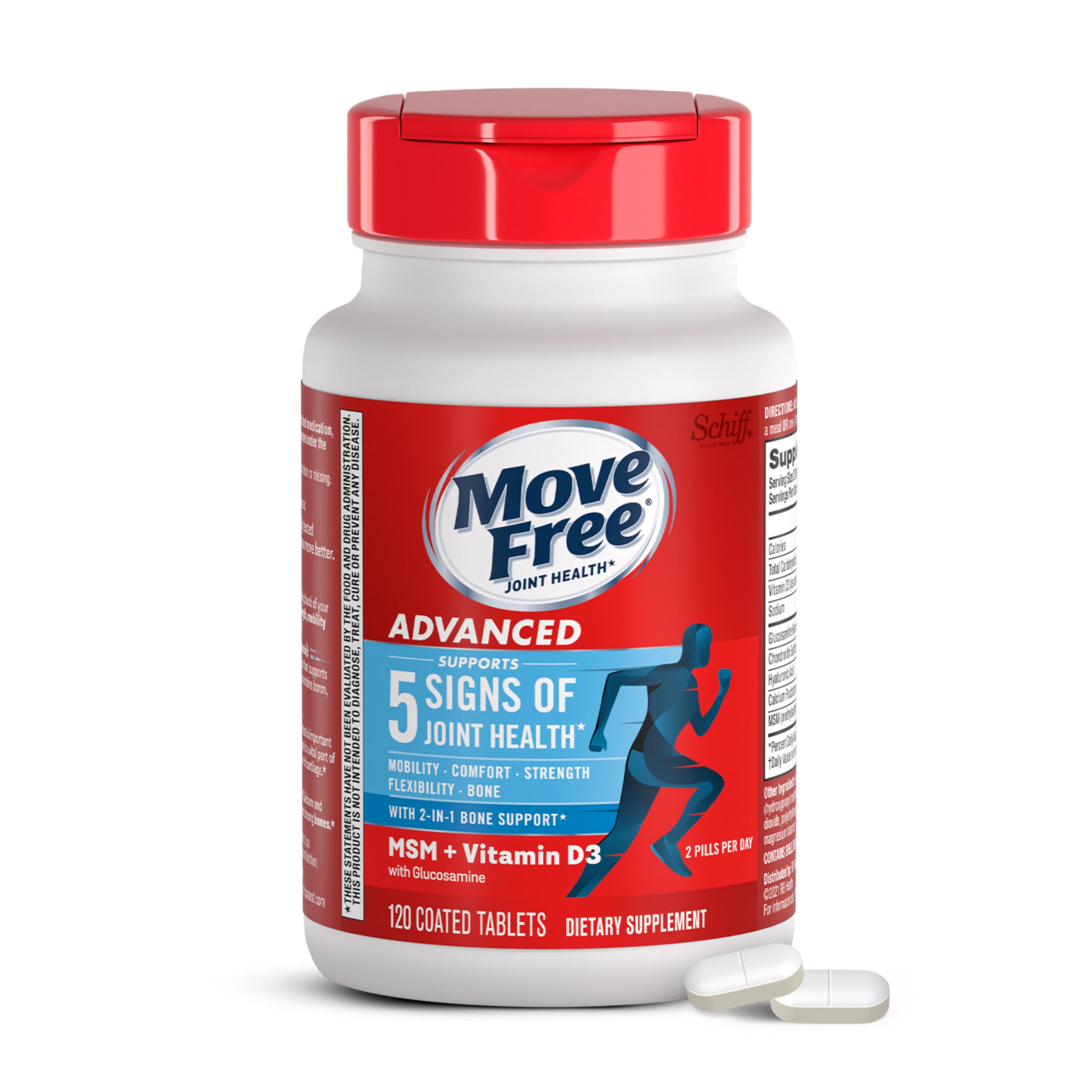 Foto 1 | Suplemento Move Free Advanced Glucosamine 120 Comprimidos - Venta Internacional.