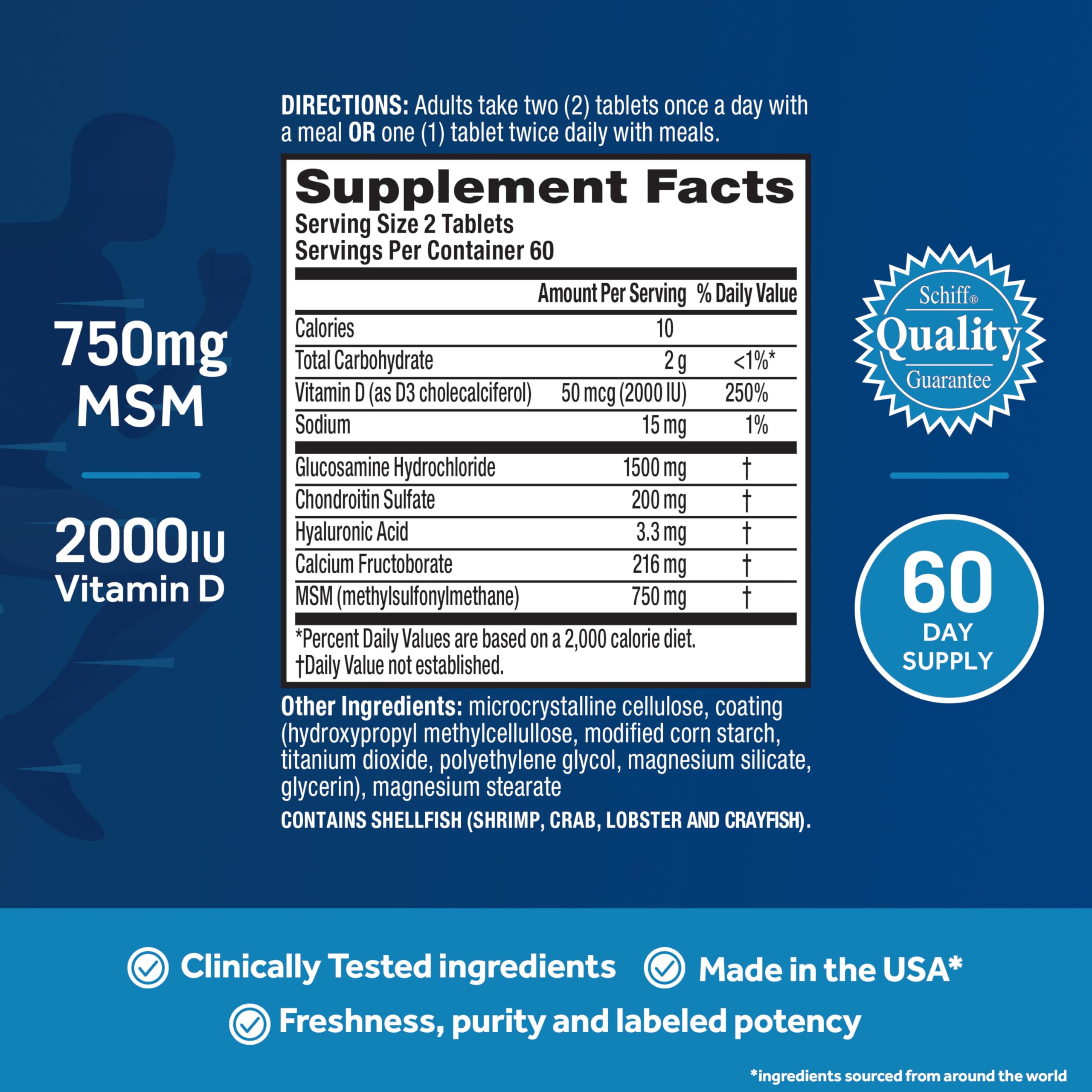Foto 5 pulgar | Suplemento Move Free Advanced Glucosamine 120 Comprimidos - Venta Internacional.
