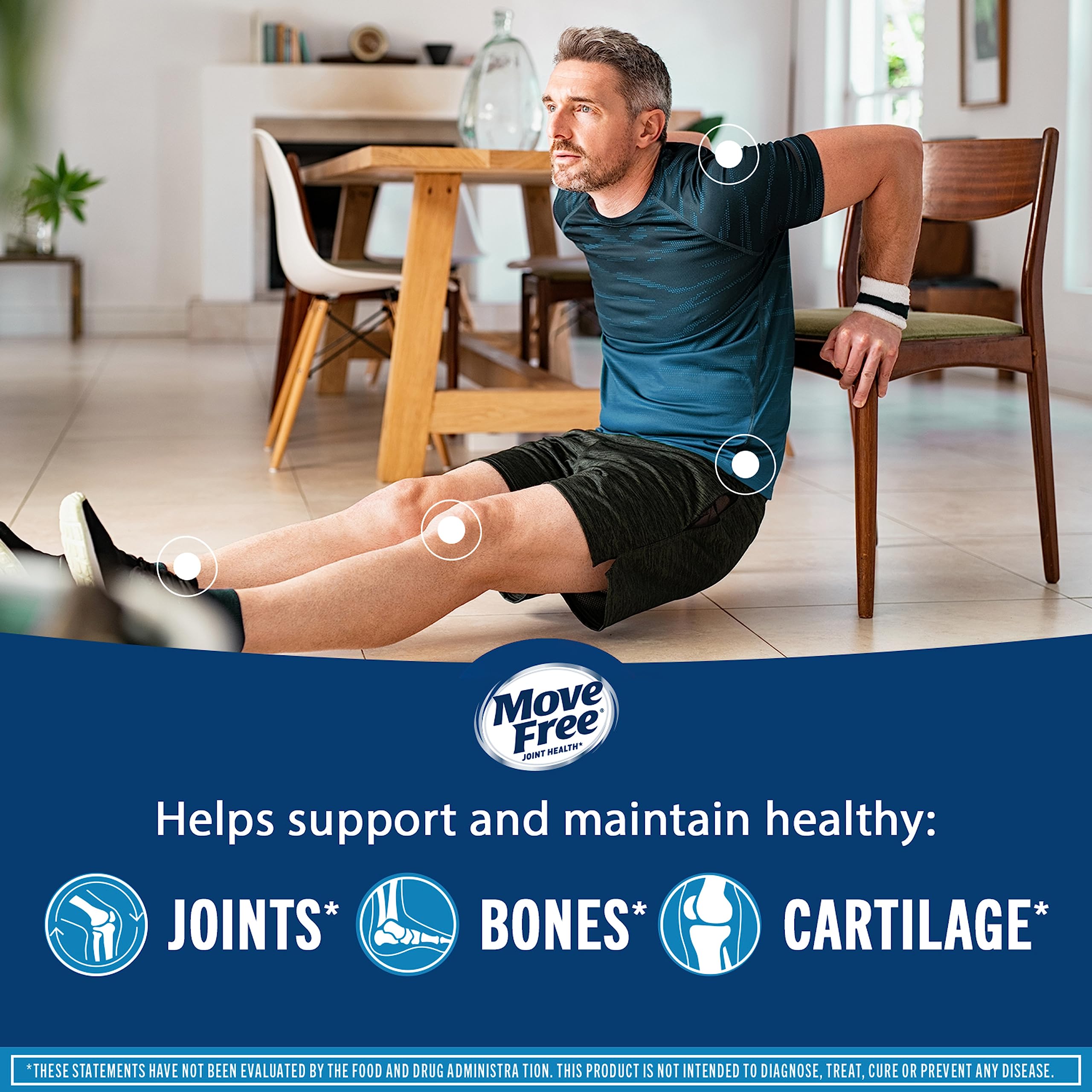 Foto 6 pulgar | Suplemento Move Free Advanced Glucosamine 120 Comprimidos - Venta Internacional.