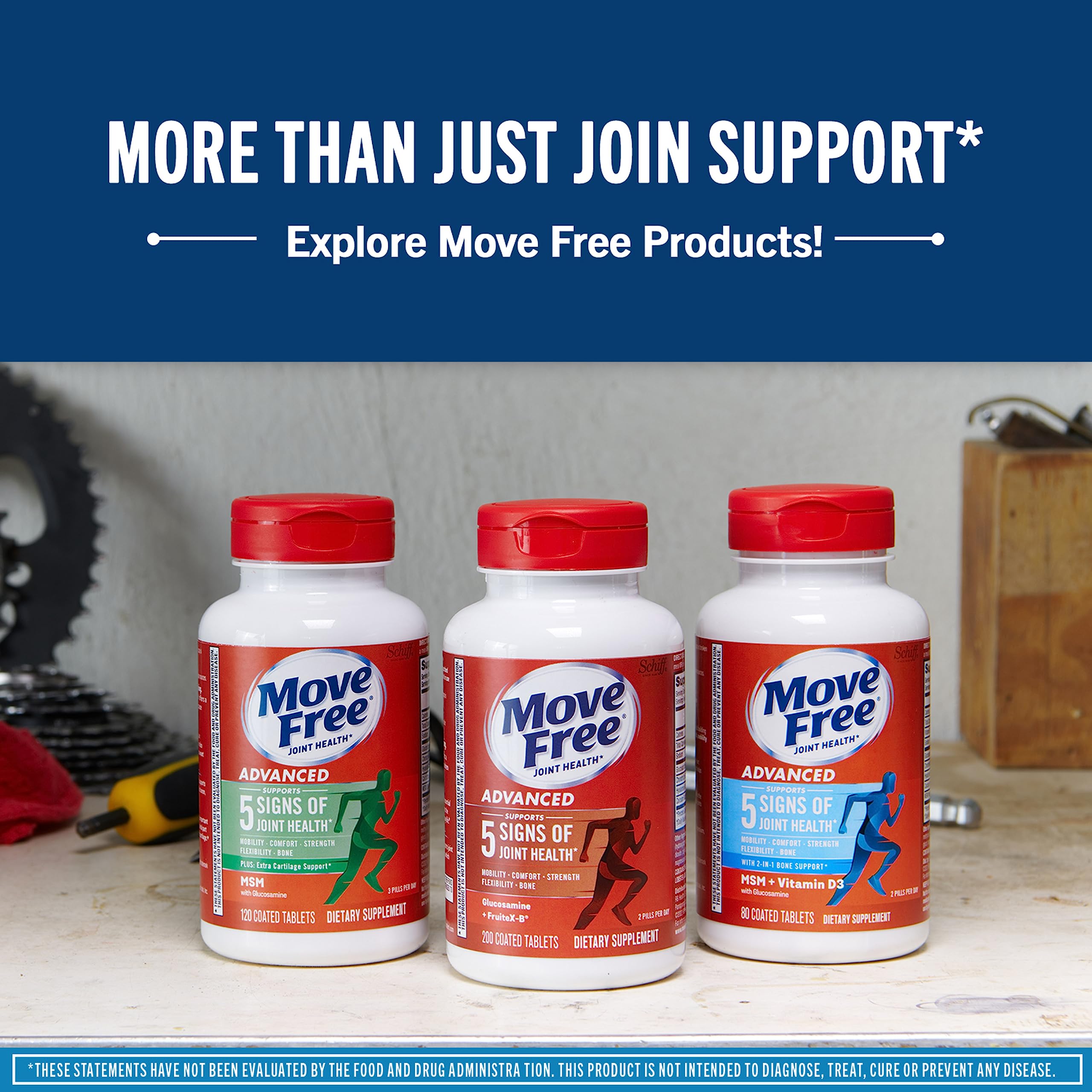 Foto 8 pulgar | Suplemento Move Free Advanced Glucosamine 120 Comprimidos - Venta Internacional.