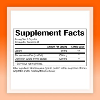 Foto 2 | Suplemento Natural Factors Con Glucosamina Y Condroitina 120 Cápsulas - Venta Internacional.