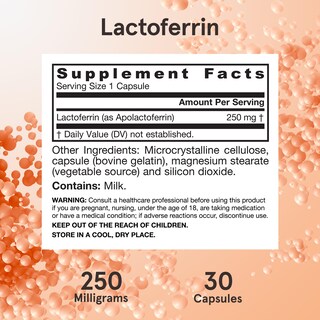 Foto 6 | Suplemento Jarrow Formulas De Lactoferrina 250 Mg 30 Cápsulas - Venta Internacional.