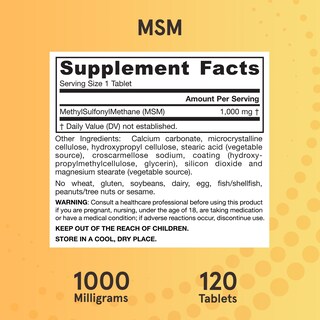 Foto 6 | Suplemento Jarrow Formulas Msm 1000 Mg 120 Comprimidos - Venta Internacional.