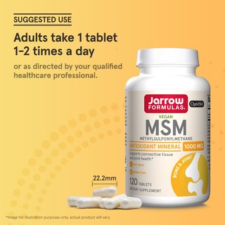 Foto 7 | Suplemento Jarrow Formulas Msm 1000 Mg 120 Comprimidos - Venta Internacional.