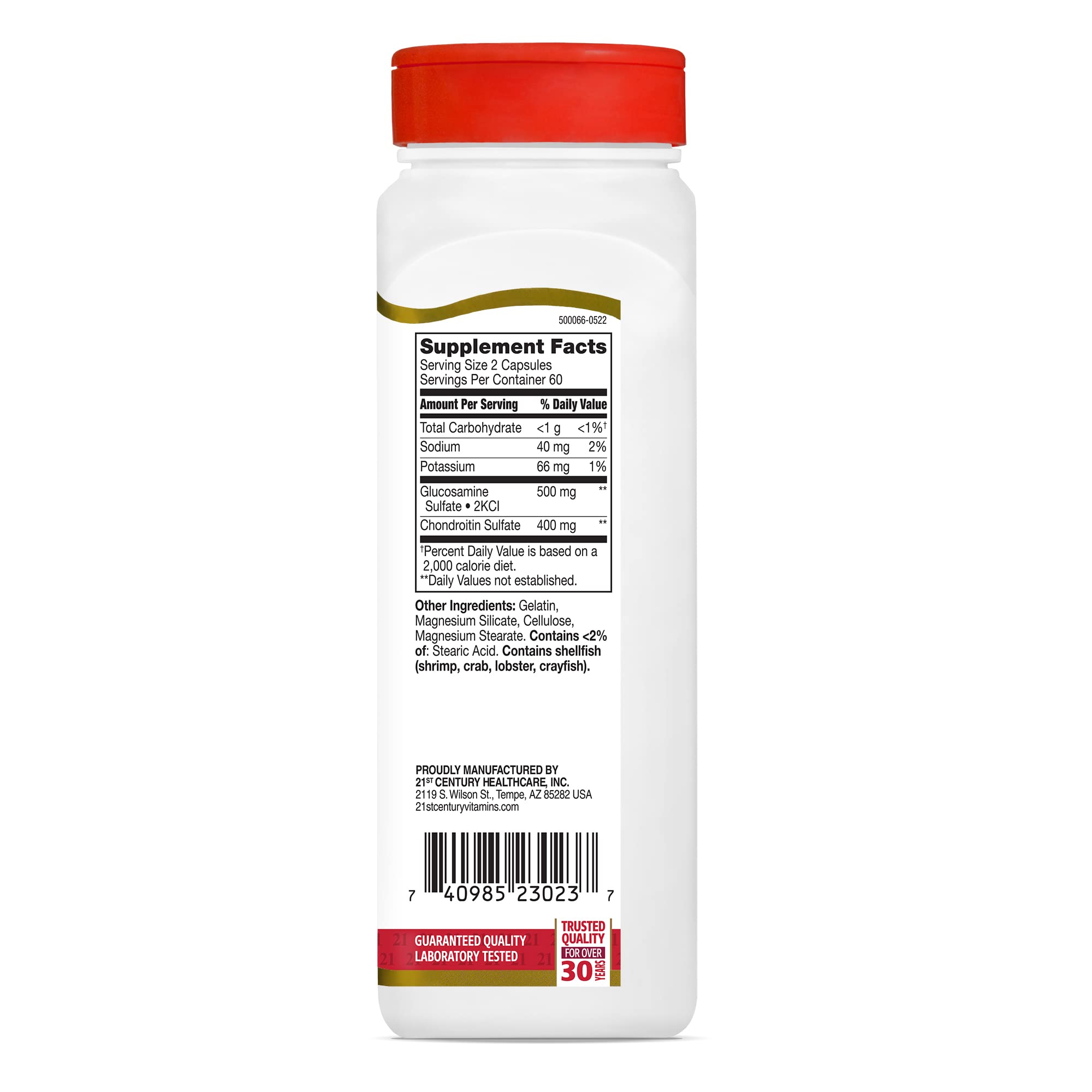 Foto 7 pulgar | Suplemento De 250 Mg De Glucosamina Del Siglo Xxi Y 200 Mg De Condroitina - Venta Internacional.