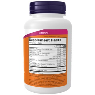 Foto 2 | Suplementos Now Foods, Vitamina B-100 De Liberación Sostenida, 100 Comprimidos - Venta Internacional.