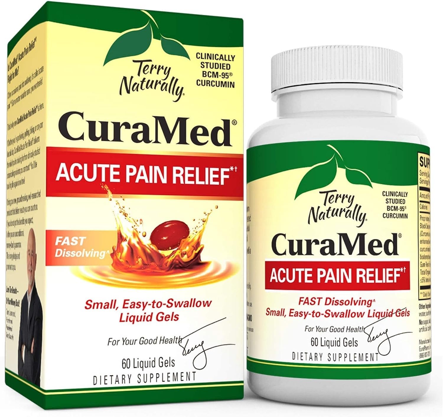 Foto 2 pulgar | Suplemento Terry Naturally Curamed Para Aliviar El Dolor Agudo, 60 Geles - Venta Internacional.