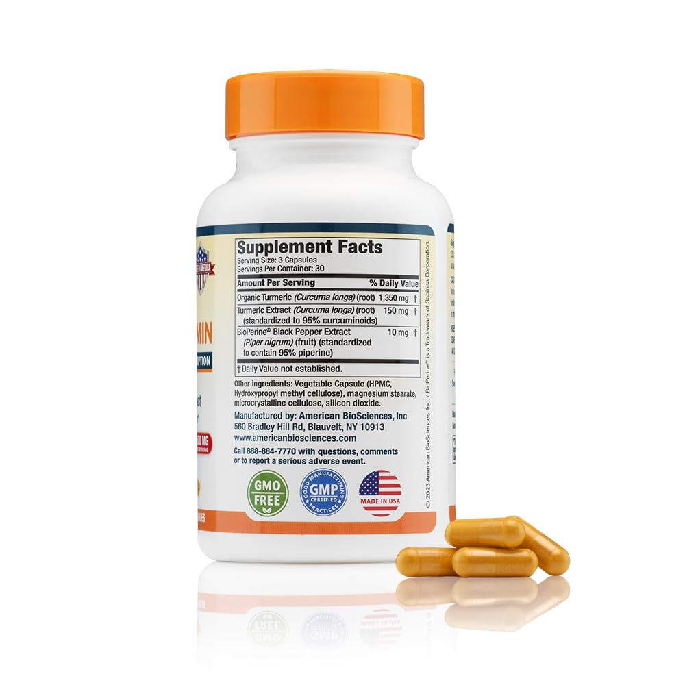 Foto 2 | Suplemento De Cúrcuma Premium De American Biosciences Usa 1500 Mg - Venta Internacional.