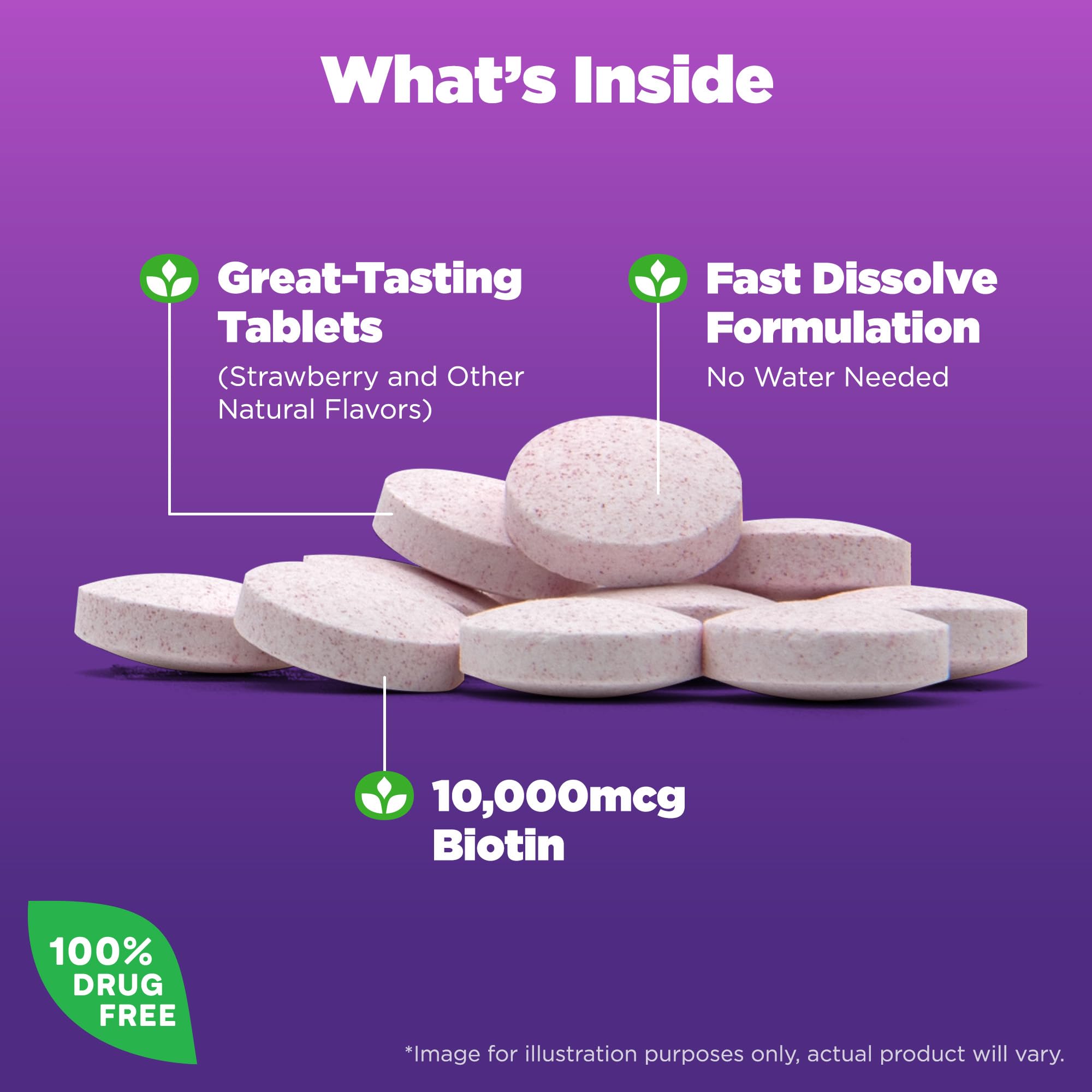 Foto 4 pulgar | Suplemento Natrol Beauty Biotina De 10000 Mcg Para Cabello, 60 Tabletas - Venta Internacional.