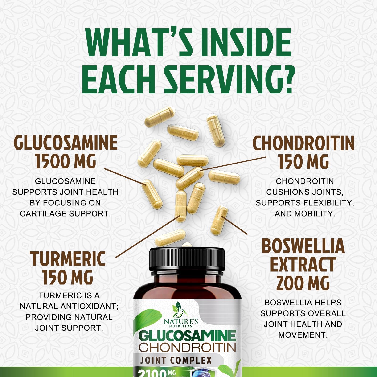 Foto 4 pulgar | Suplemento De Apoyo Articular Nature's Nutrition Glucosamine - Venta Internacional.