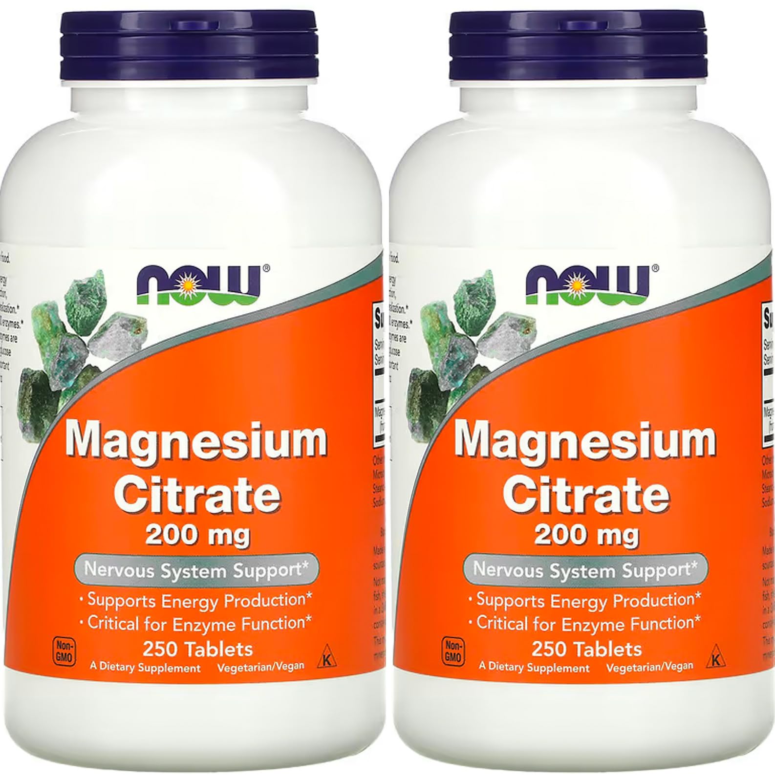 Foto 2 pulgar | Suplemento Now Foods Citrato De Magnesio 200 Mg 250 Comprimidos X2 - Venta Internacional.