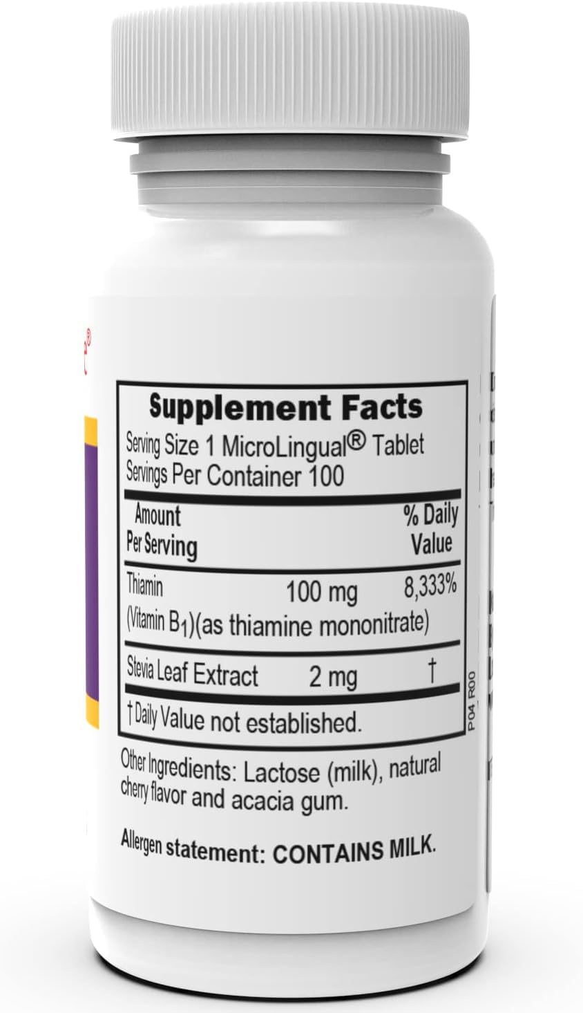 Foto 3 pulgar | Vitamina B1 (tiamina) 100 Mg De Superior Source Microlingual X100 - Venta Internacional.