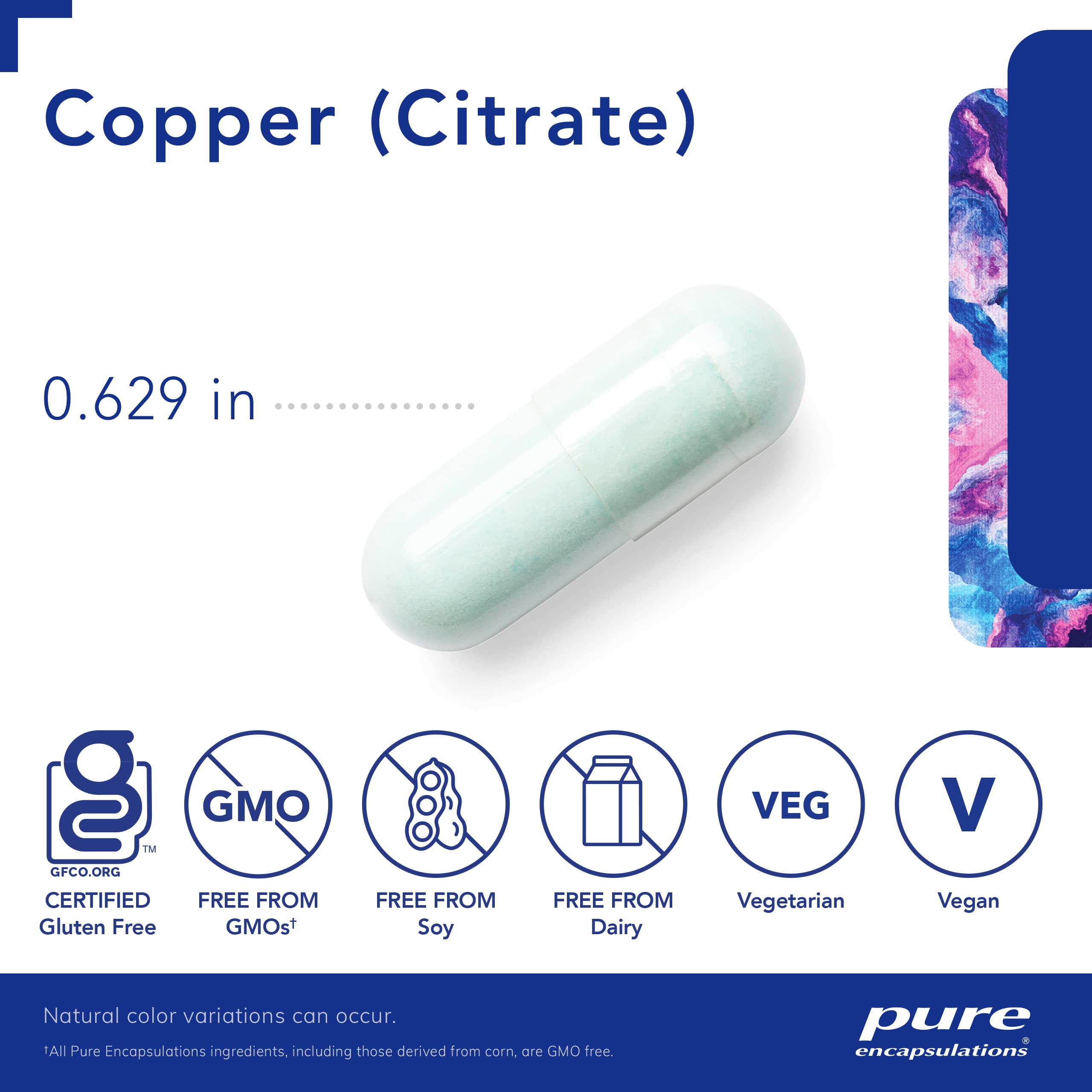 Foto 4 pulgar | Suplemento Pure Encapsulations De Citrato De Cobre, 60 Cápsulas - Venta Internacional.