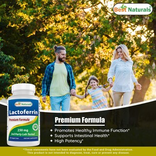 Foto 4 | Suplemento Best Naturals De Lactoferrina 250 Mg, 60 Cápsulas Vegetarianas - Venta Internacional.