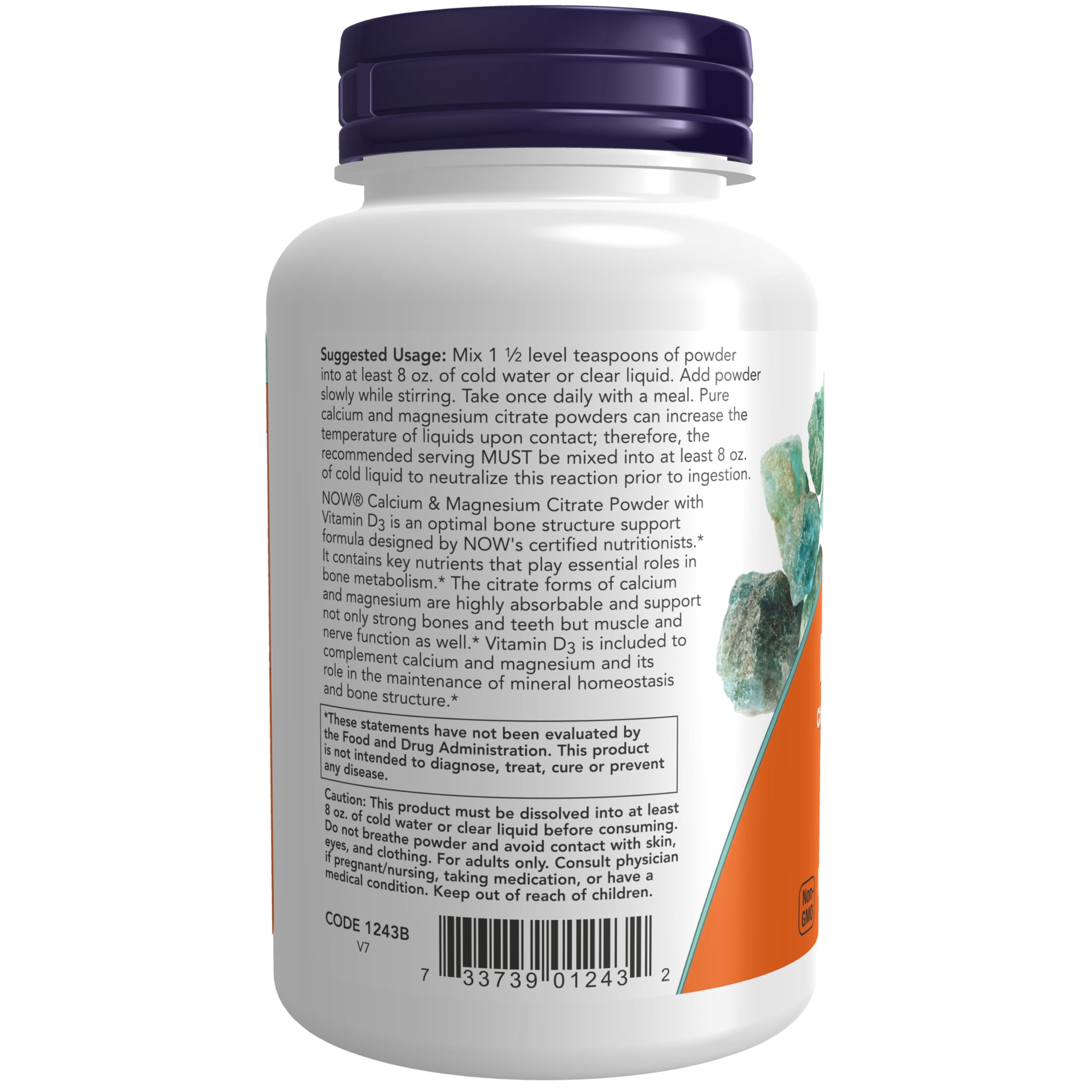 Foto 4 pulgar | Suplements Now Foods Citrato De Calcio Y Magnesio En Polvo, 240 Ml - Venta Internacional.