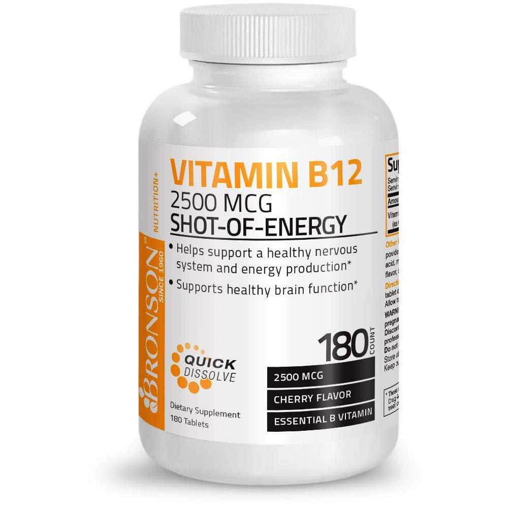 Foto 6 pulgar | Suplemento Bronson De Vitamina B12, 2500 Mcg, Tabletas Masticables, 180 Unidades - Venta Internacional.