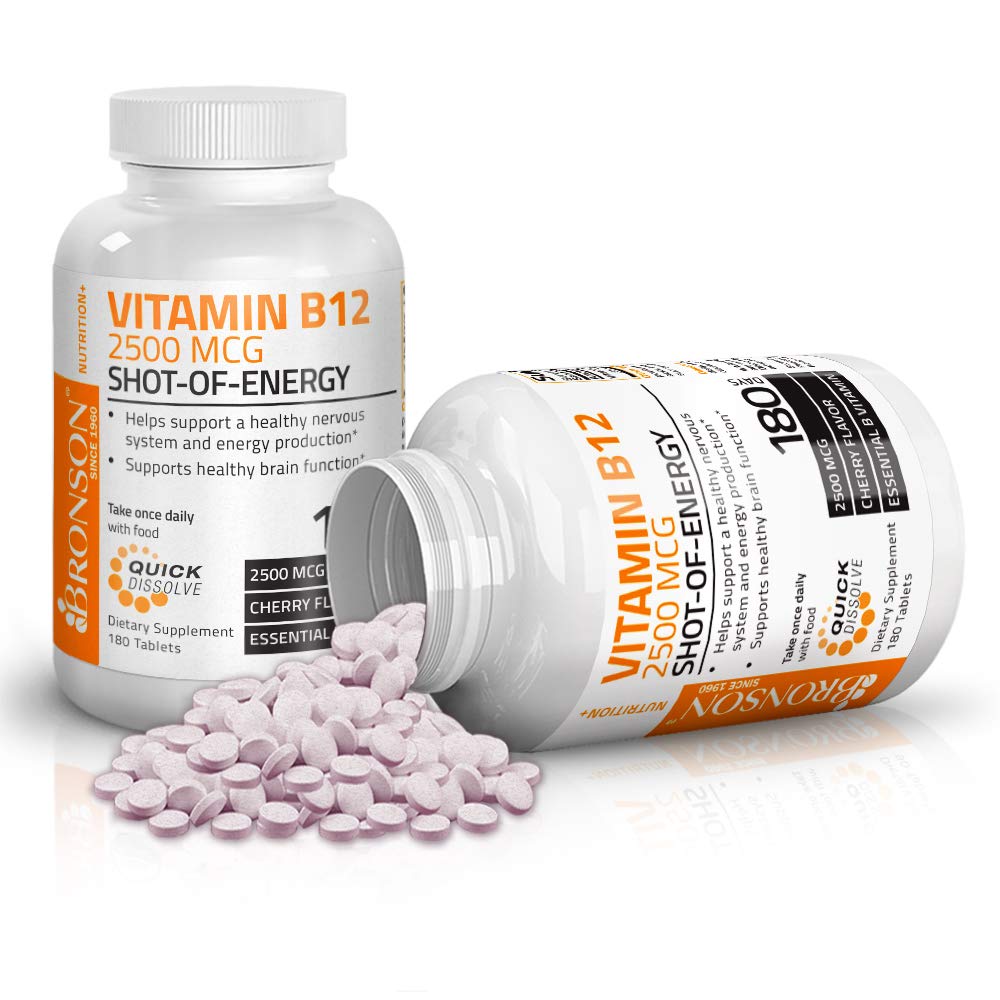 Foto 7 pulgar | Suplemento Bronson De Vitamina B12, 2500 Mcg, Tabletas Masticables, 180 Unidades - Venta Internacional.