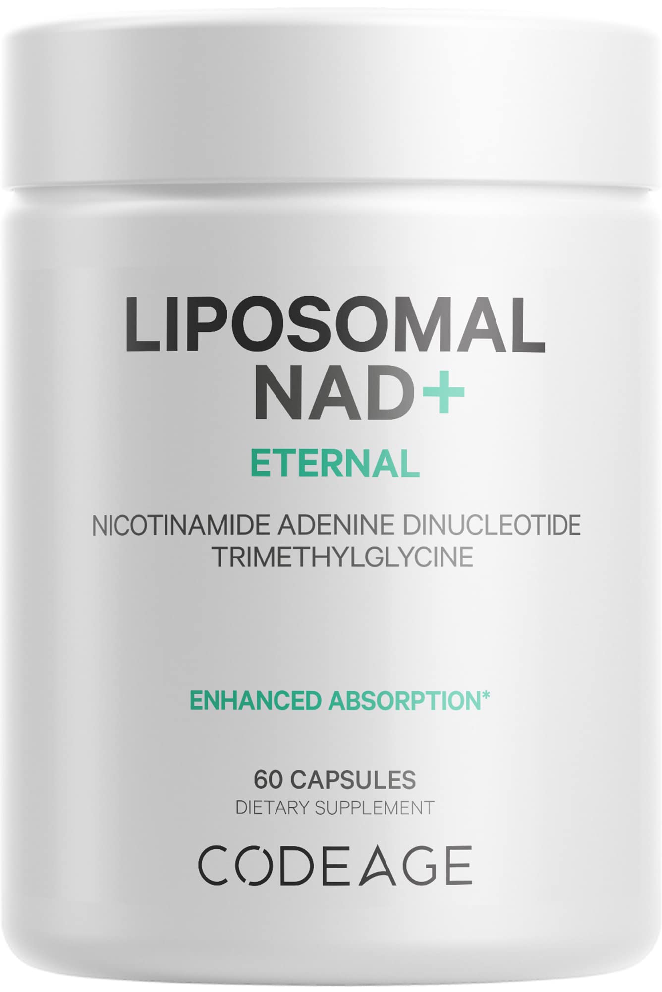 Foto 2 pulgar | Suplemento Codeage Liposomal Nad+ 500 Mg Con Betaína 60 Cápsulas - Venta Internacional.