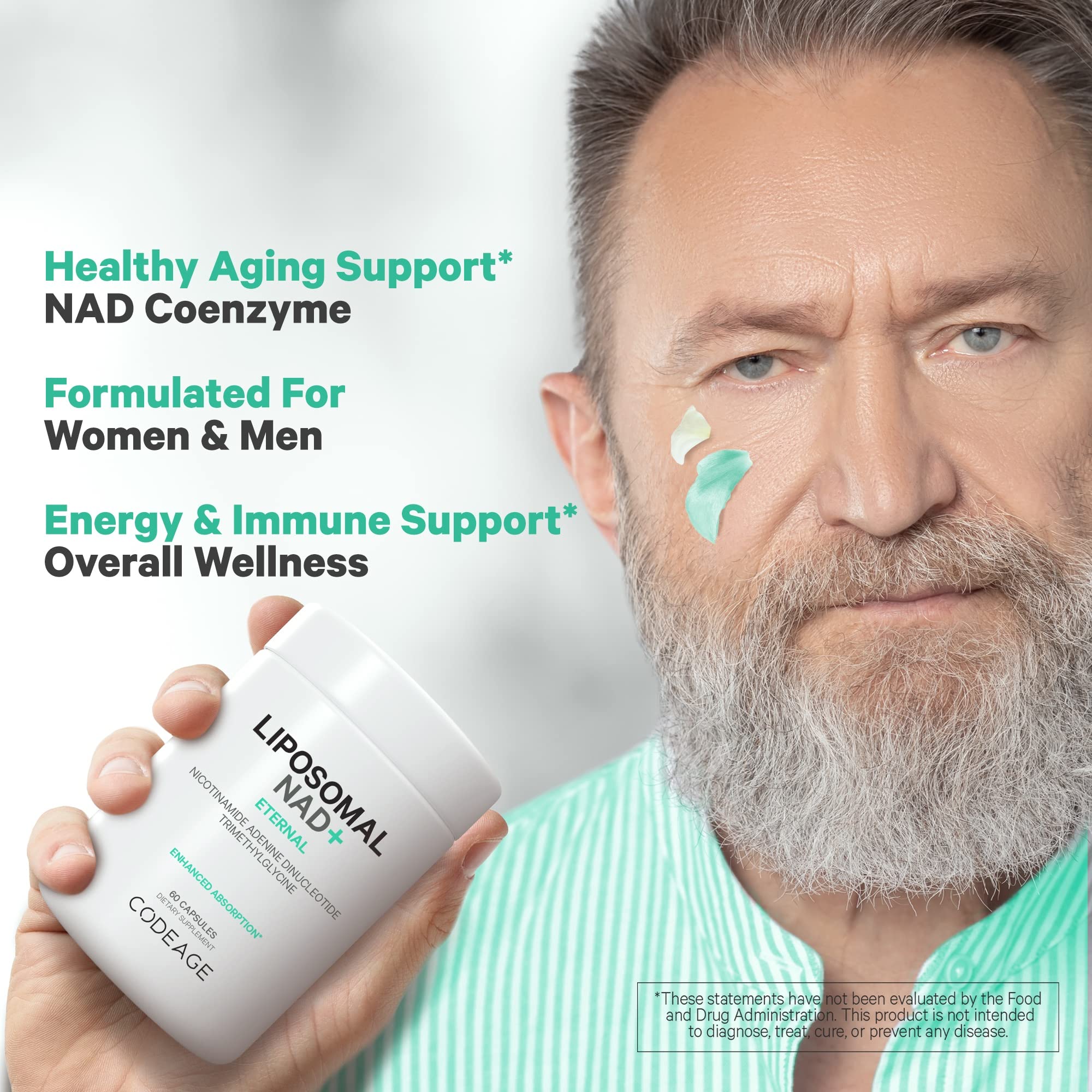 Foto 6 pulgar | Suplemento Codeage Liposomal Nad+ 500 Mg Con Betaína 60 Cápsulas - Venta Internacional.