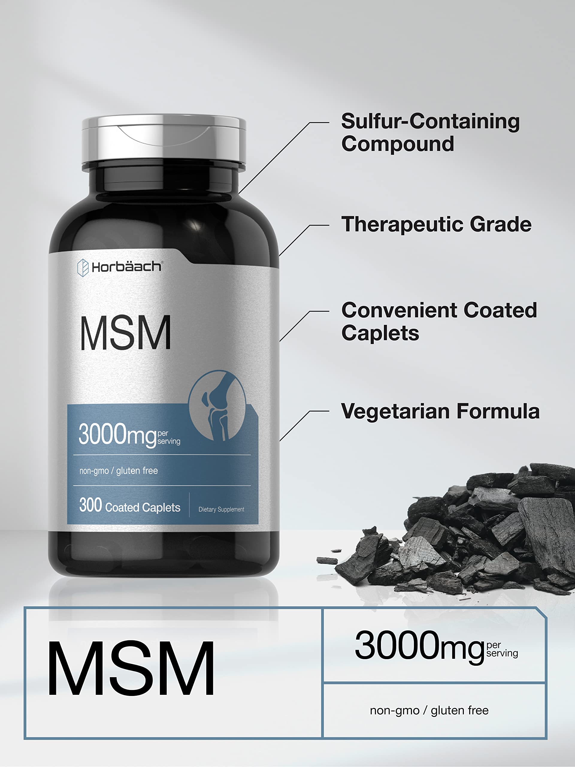 Foto 3 | Suplemento Horbäach Msm 3000 Mg 300 Cápsulas Vegetariano - Venta Internacional.