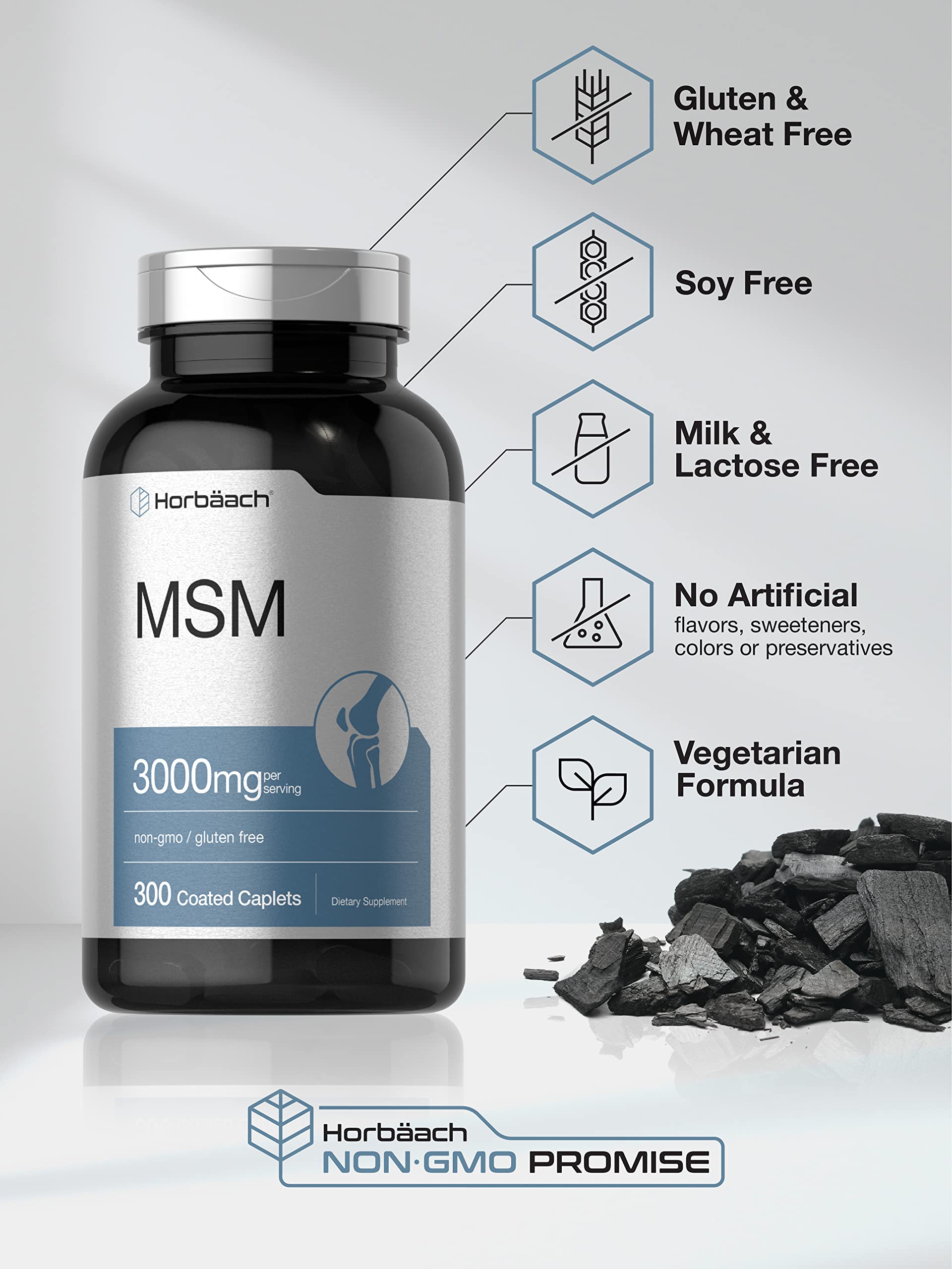 Foto 4 | Suplemento Horbäach Msm 3000 Mg 300 Cápsulas Vegetariano - Venta Internacional.