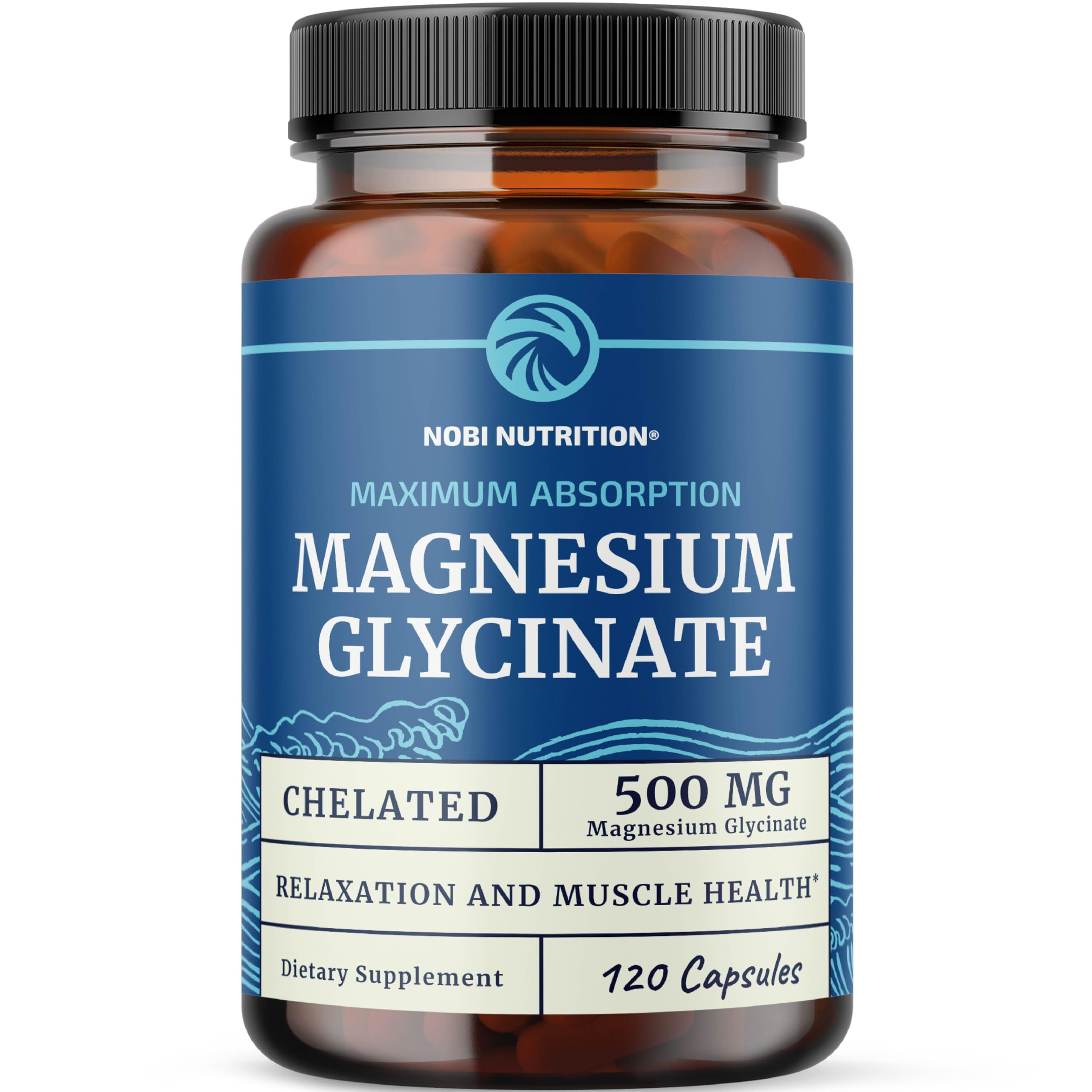 Foto 2 pulgar | Suplemento Nobi Nutrition De Glicinato De Magnesio, 500 Mg, 120 Unidades - Venta Internacional.