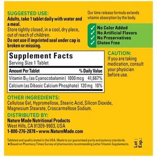 Foto 5 | Suplemento De Vitamina B12 De Nature Made, 1000 Mcg, 75 Tabletas - Venta Internacional.