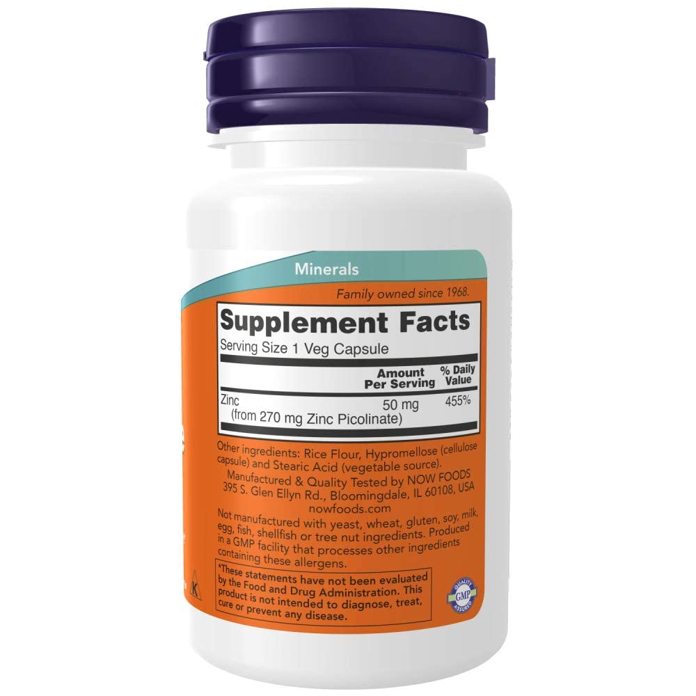 Foto 2 | Supplement Now Foods Picolinato De Zinc 50 Mg 60 Cápsulas X2 - Venta Internacional.
