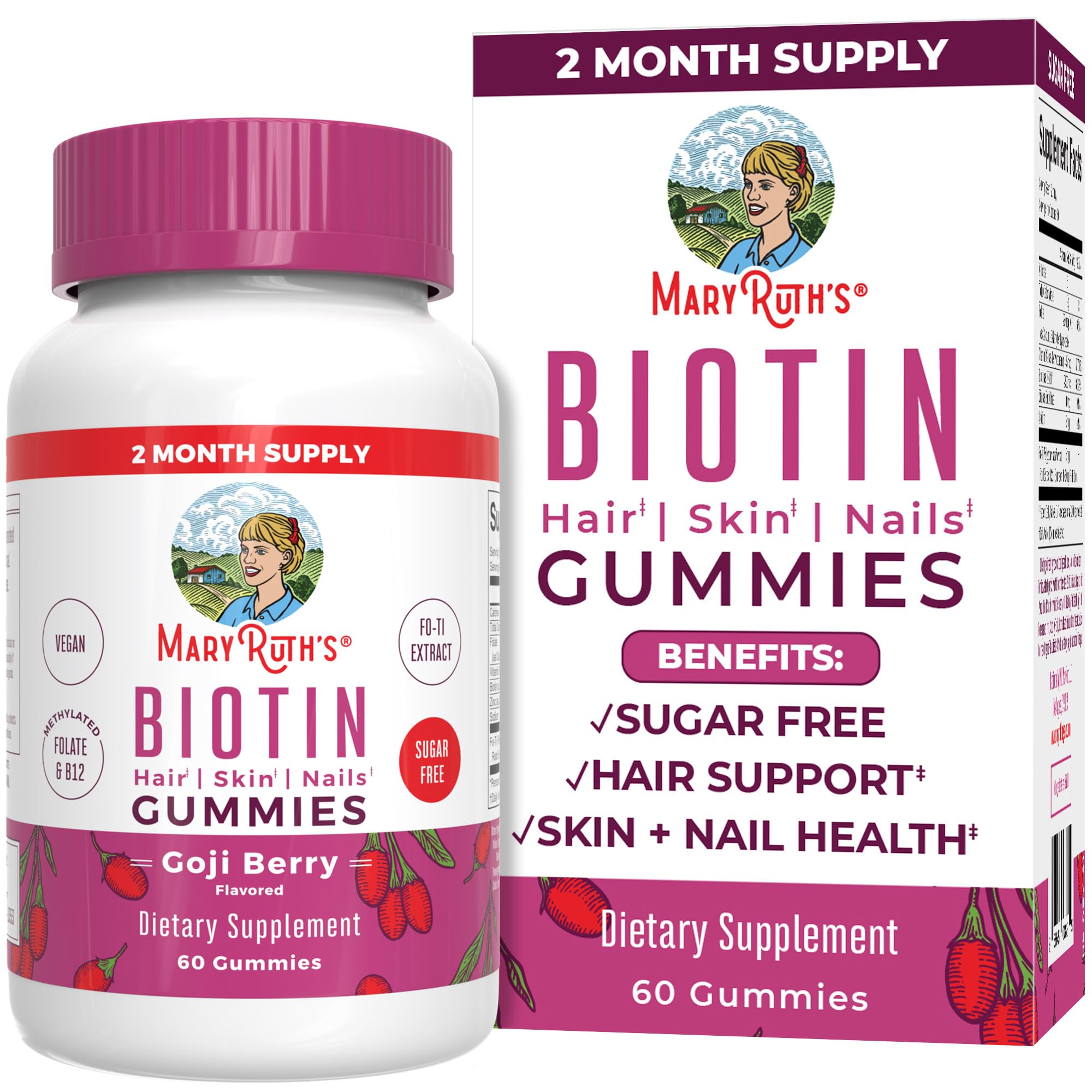 Foto 2 pulgar | Gomitas De Biotina De Supplement Maryruth Organics, 60 Unidades - Venta Internacional.