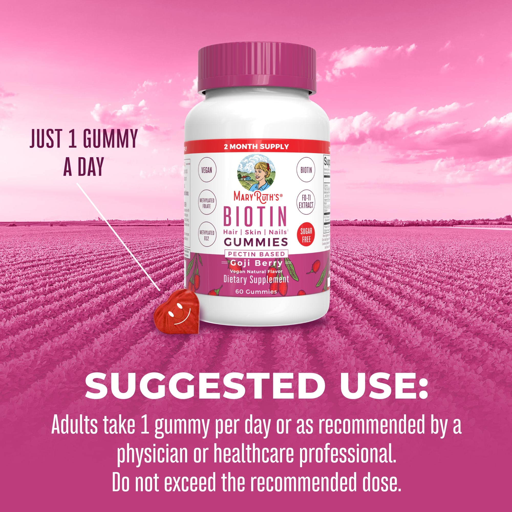 Foto 5 pulgar | Gomitas De Biotina De Supplement Maryruth Organics, 60 Unidades - Venta Internacional.