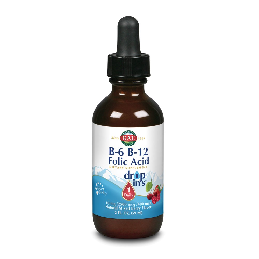 Foto 2 pulgar | Suplemento Kal De Vitamina B-6, B-12 Y Ácido Fólico En Gotas, 60 Ml - Venta Internacional.