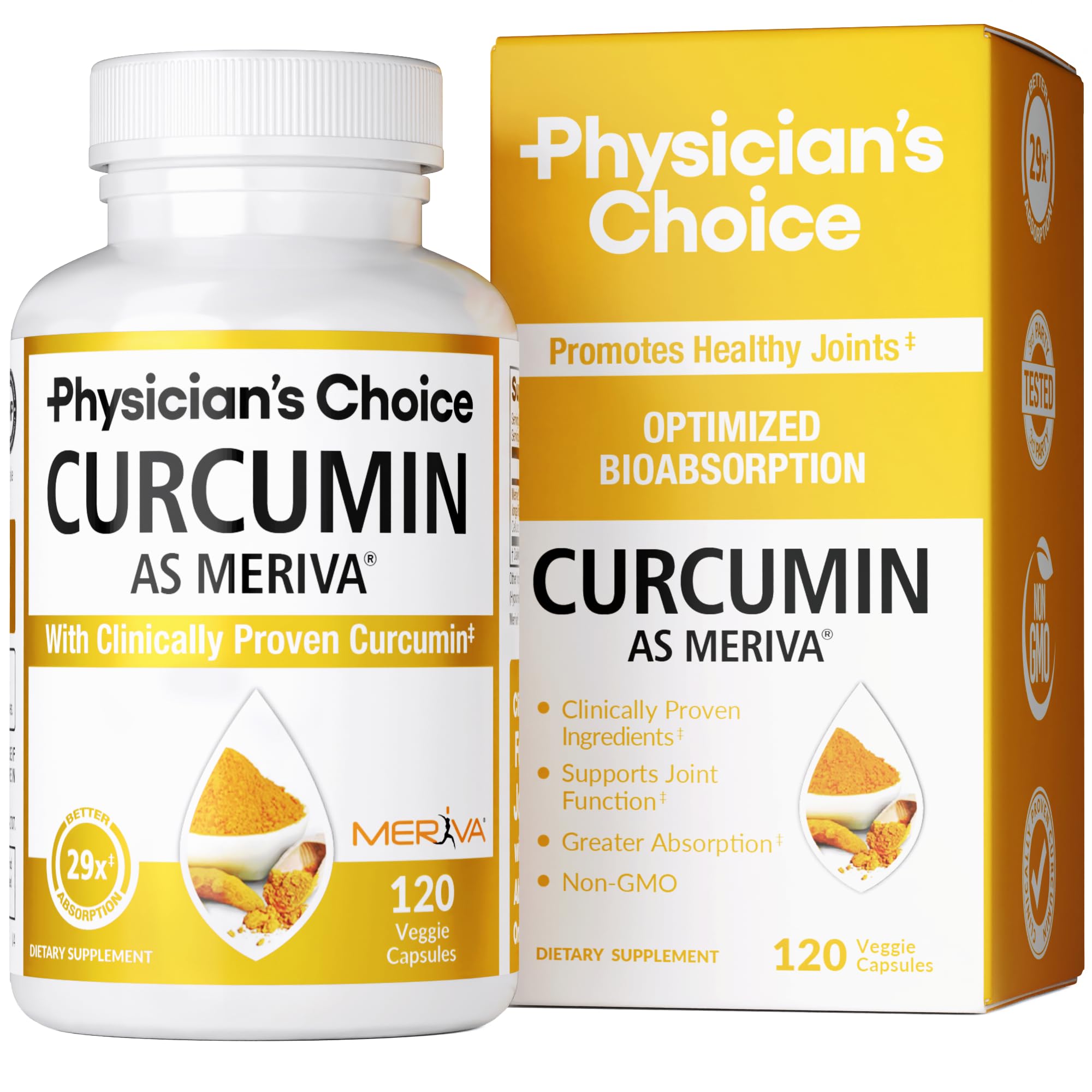 Foto 2 pulgar | Suplemento Physician's Choice Curcumin Meriva 500 120 Cápsulas - Venta Internacional.