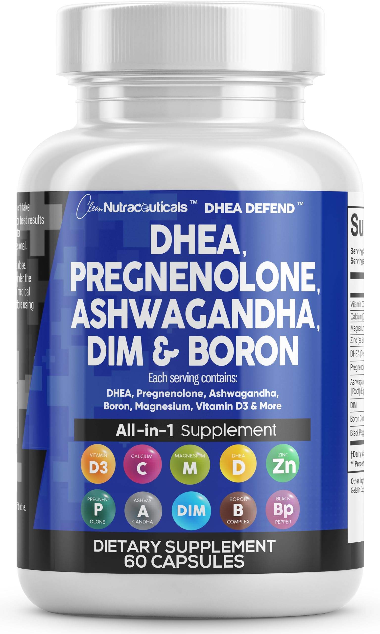 Foto 2 pulgar | Suplemento Clean Nutraceuticals Dhea 200 Mg Pregnenolona 100 Mg - Venta Internacional.