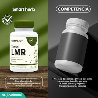Foto 7 | Smart Herb Paquete Stress Lmr, Suplemento Alimenticio, 2 Piezas (30 Cápsulas C/u) Con Lavanda, Melissa Y Rhodiola