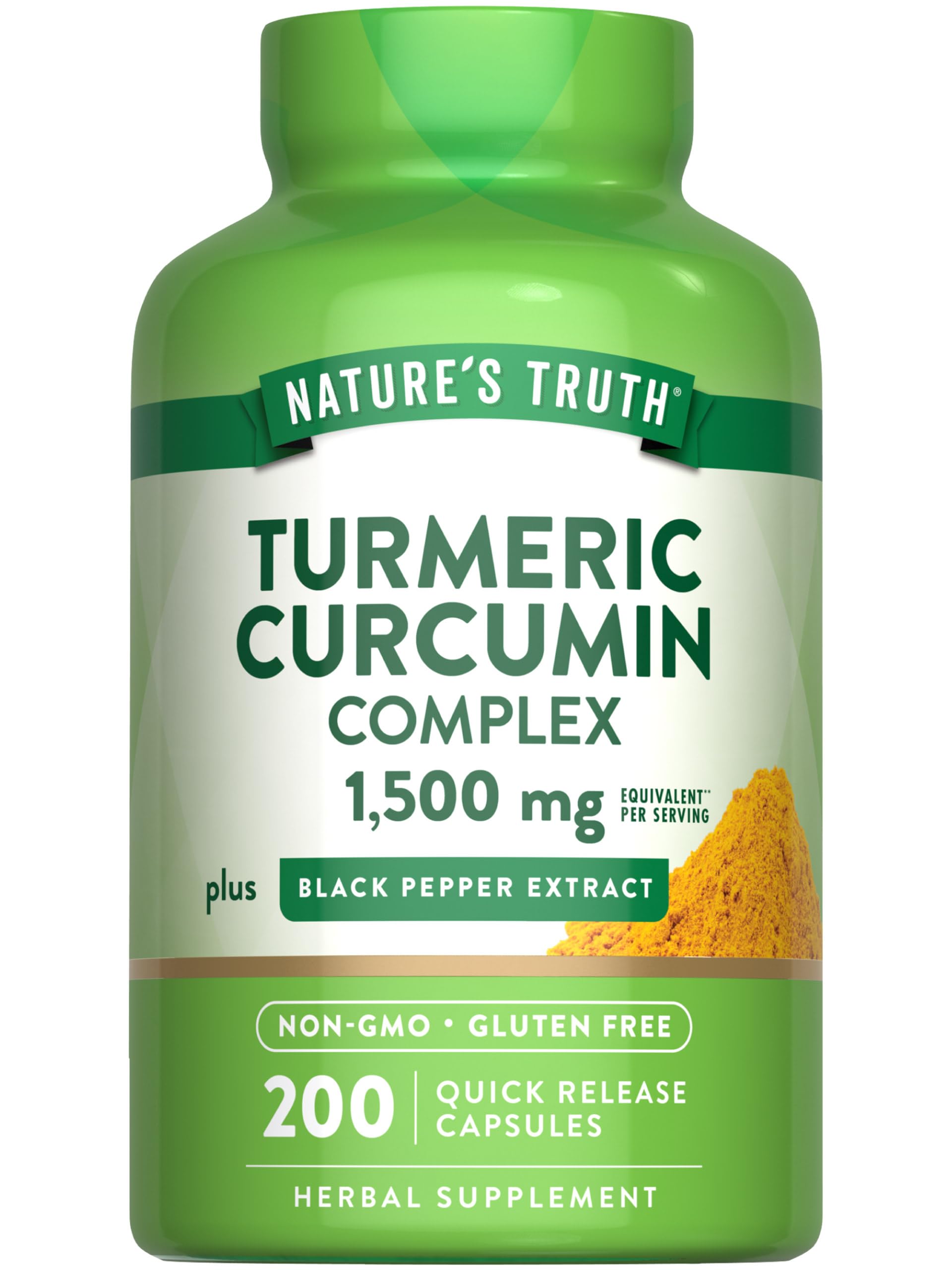 Foto 2 pulgar | Suplemento Nature's Truth, Cúrcuma Y Curcumina, 1500 Mg, 200 Cápsulas - Venta Internacional.